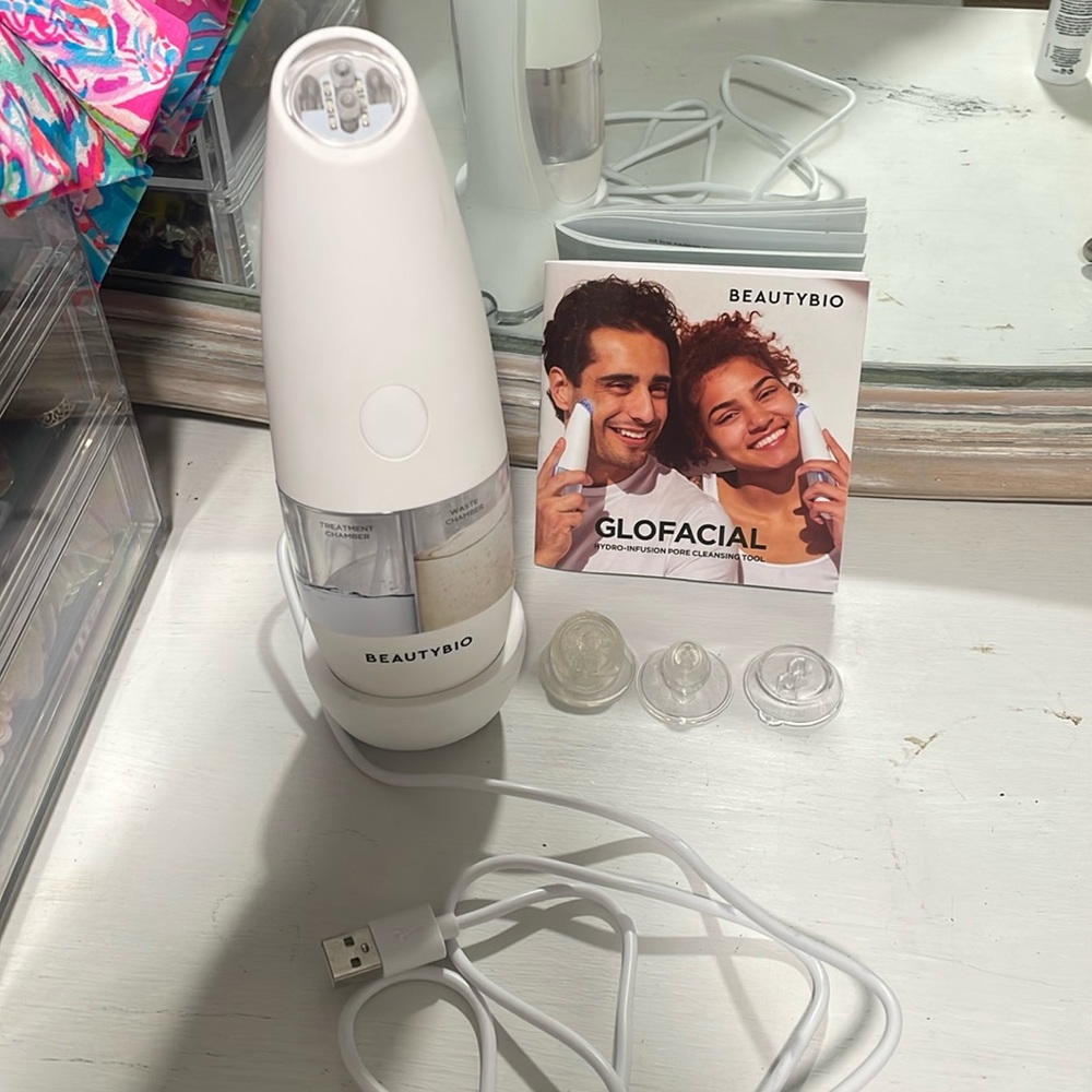 Beautybio GloFacial Hydro-Infusion Pore Cleansing Tool with Concentrate